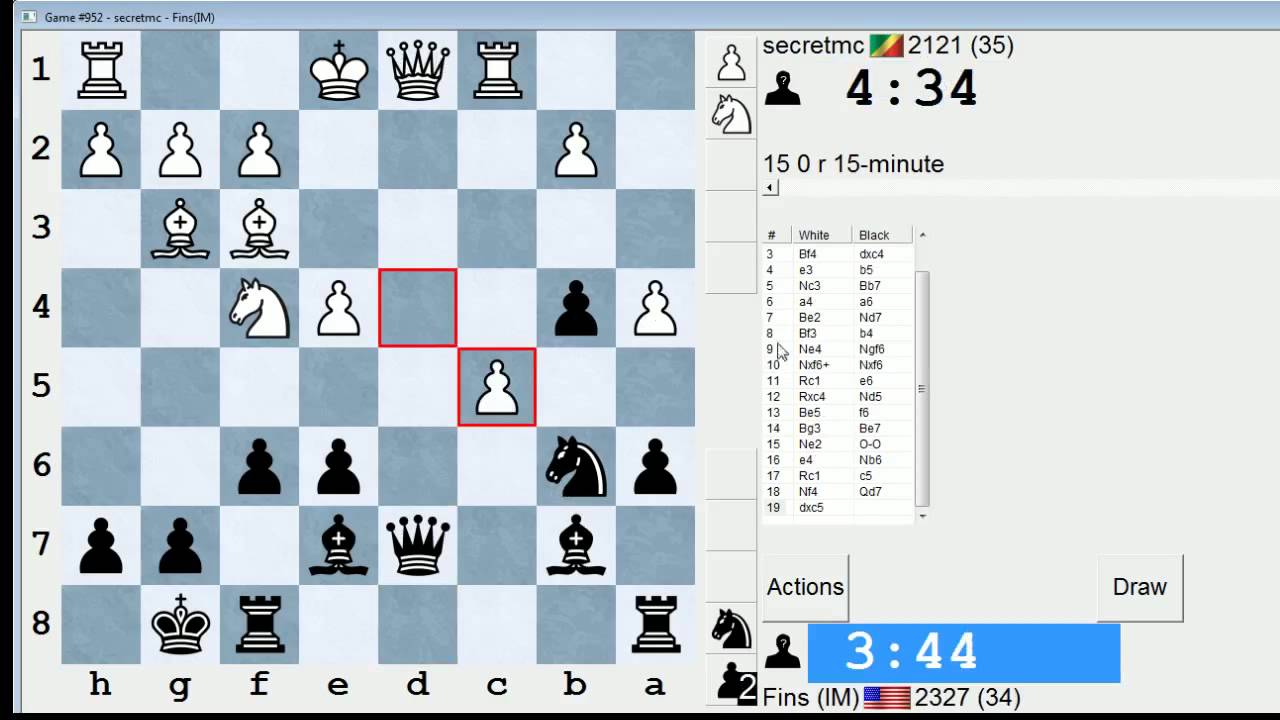 Standard Chess #27: secretmc vs. IM Bartholomew (Slav Defense)