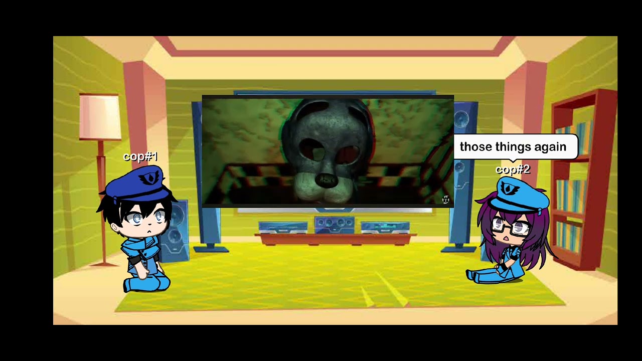 gachalife cops react to FNAF songs stuckinside and bury me in metal