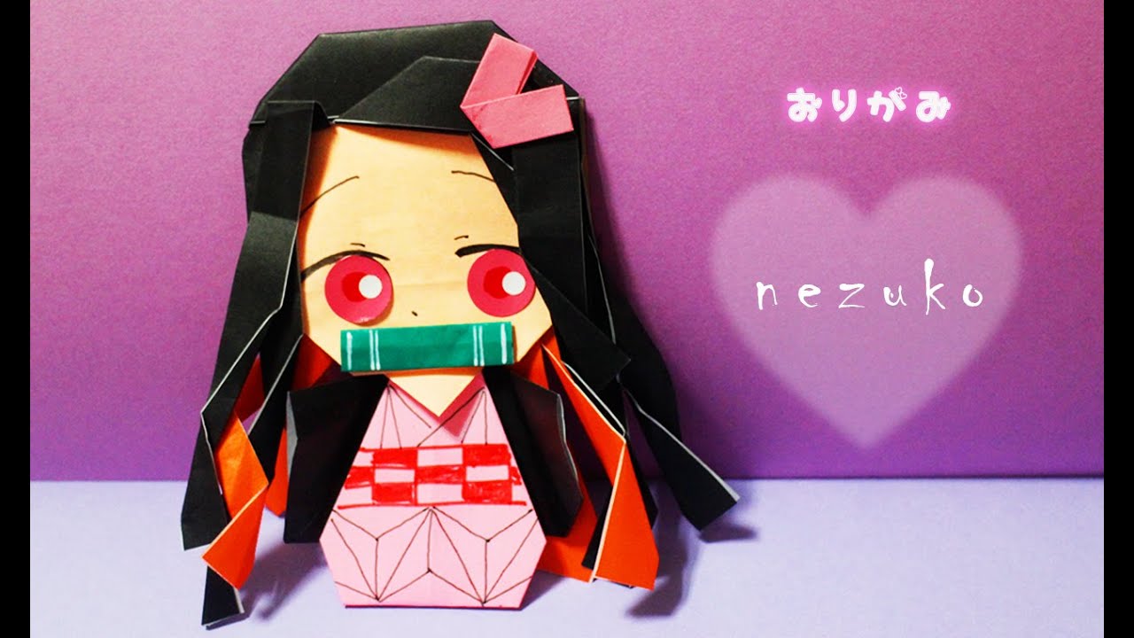 【折り紙】鬼滅の刃「かまどねずこ」Demon Slayer nezuko　origami