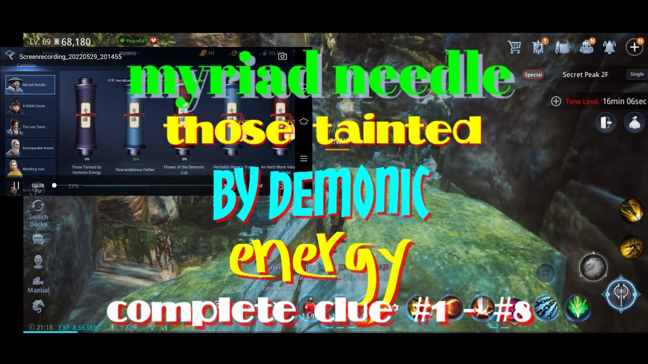 Mir4 | Myriad Needle | Those Tainted By Demonic Energy | Complte Clue #1 - #8