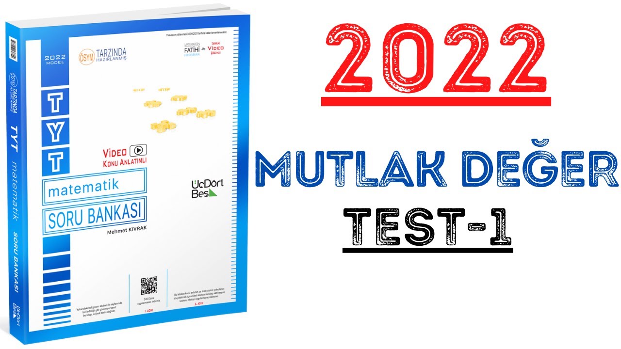 (2022)345 TYT MATEMATİK | MUTLAK DEĞER TEST-1 | #yks2022 #tyt2022 #2022tayfa #345