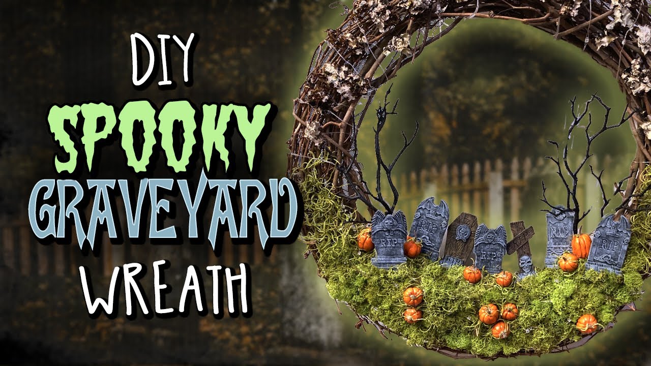 I Make My Own Spooky Graveyard Halloween Wreath
