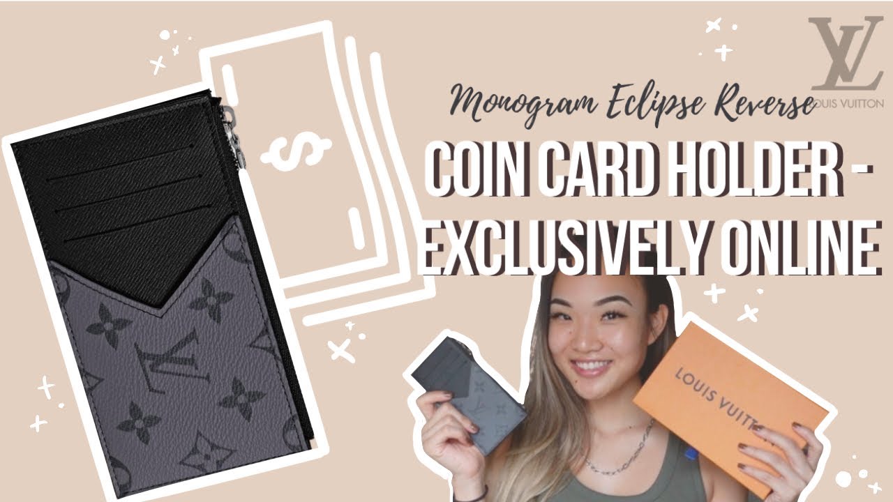 NEW - LOUIS VUITTON MONOGRAM ECLIPSE REVERSE COIN CARD HOLDER