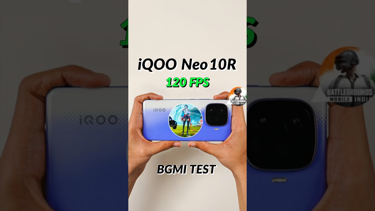iQOO Neo 10R - 120 FPS BGMI Test in 1 Minute 🔥
