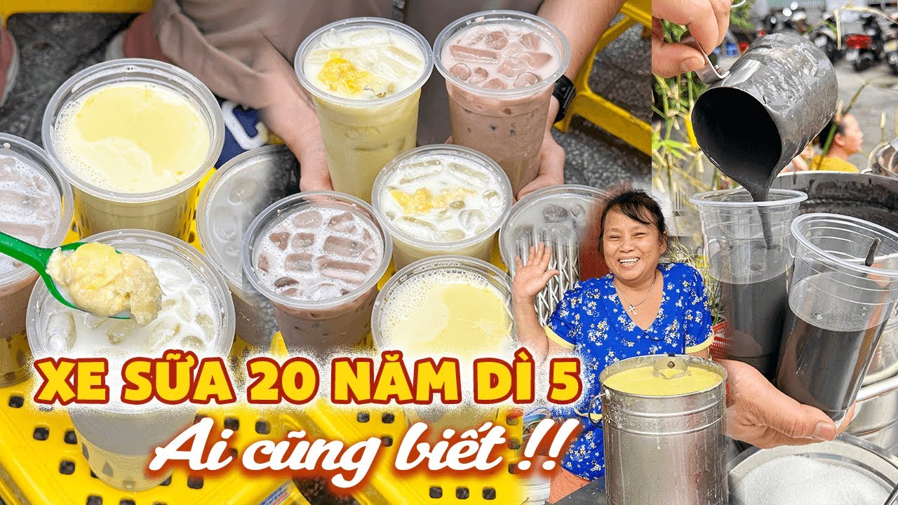 Xe SỮA ĐẬU NÀNH của Cô Năm hơn 20 năm tuổi nổi tiếng khắp khu Hòa Hưng | Địa điểm ăn uống