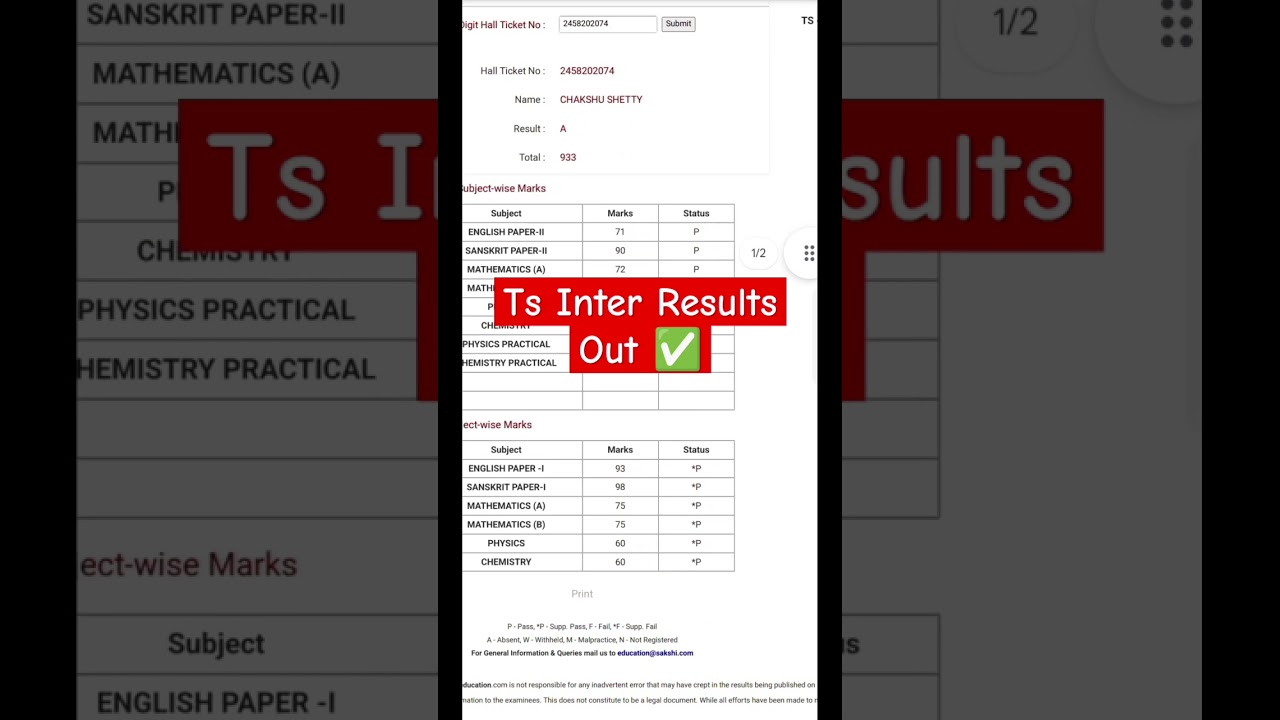 ts inter results 2025 released | how to check ts inter results 2025 link