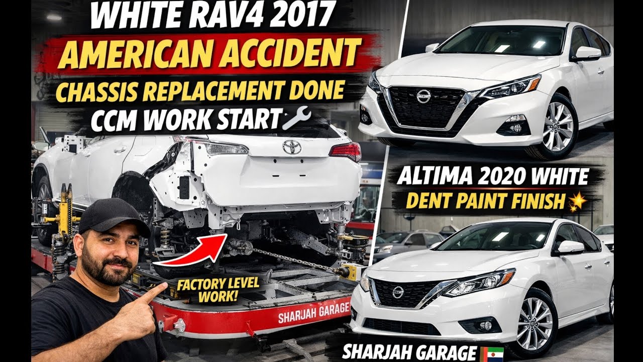 American Toyota RAV4 Accident | Chassis Replacement Done | CCM Work Start + Altima Sharjah Garage