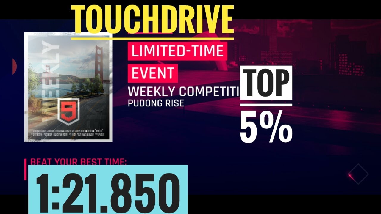 [Touchdrive] Asphalt 9 | Weekly Competition | PUDONG RISE | MAZDA FURAI | 1.21.850 | Top 5%