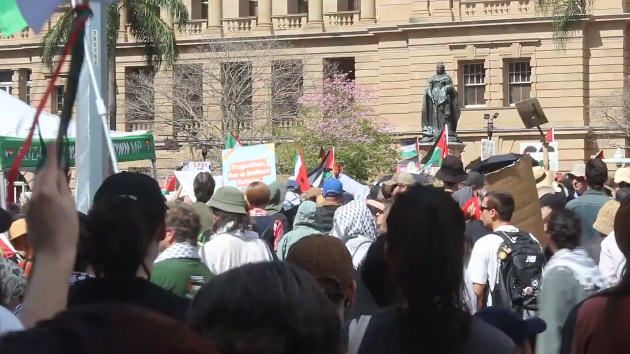 Brisbane Pro-FAKESTINE RALLY Sunday August 24th 2025: NO JEWS, NO NEWS!!