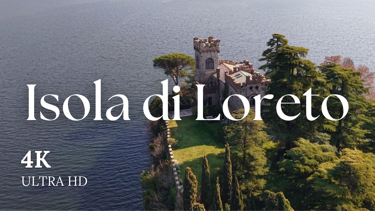 4K ISOLA DI LORETO Lake Iseo Italy Drone Video