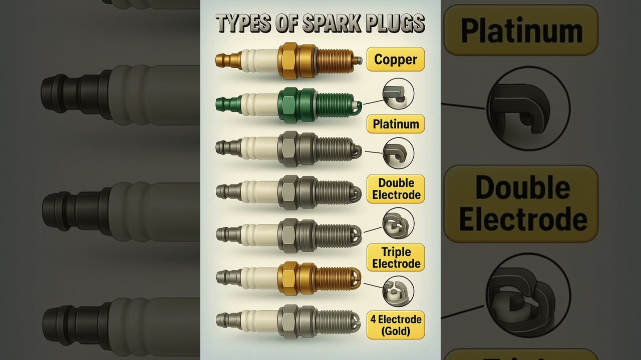 Types of Spark Plugs Explained | Copper vs Platinum vs Multi-Electrode 🔥 