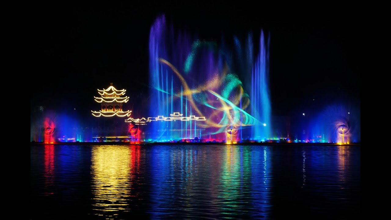 Amazing Dancing Musical Fountain Show|Water Show|Laser Show in China/музыкальный фонтан/лазерное шоу
