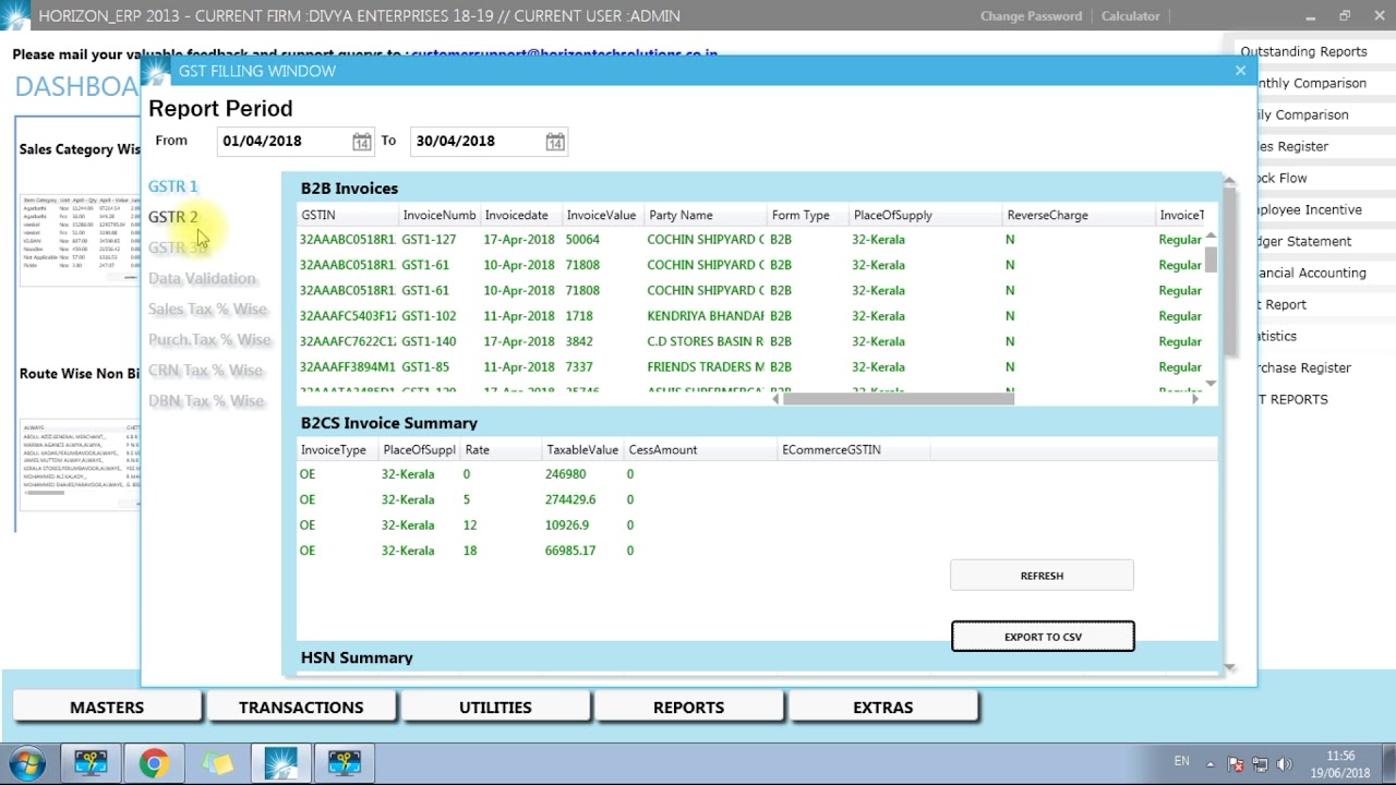 GST Report | Billing Software | Horizon ERP