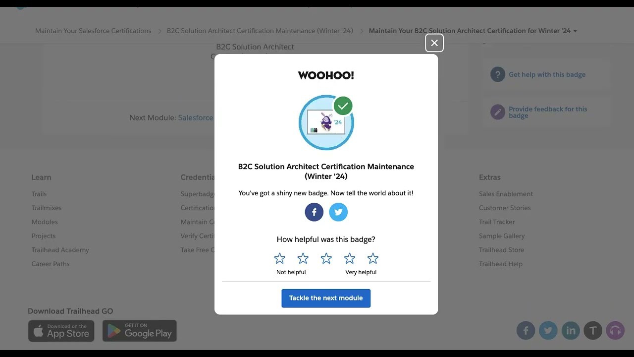 Maintain Your B2C Solution Architect Certification for Winter &rsquo;24 | Maintain Your Salesforce Certs