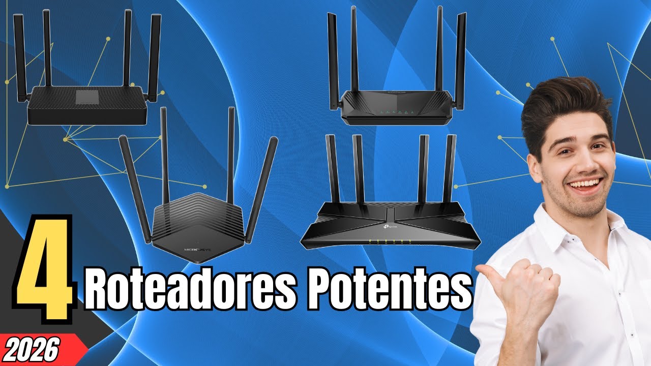 Top 4 MELHORES Roteadores de Internet em 2026 | Wi-Fi Rápido e Estável