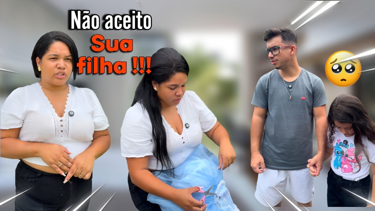 Madrasta rasgou o vestido da enteada porque não queria que ela fosse para festa , marido descobre .