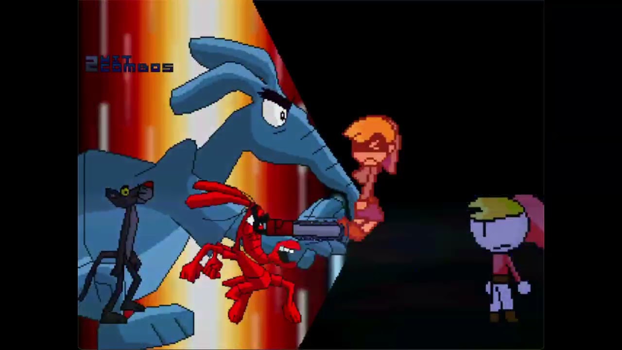 MUGEN Fight - Pink Panther & Blue Aardvark v.2.3 vs. Leo & Cro-ni