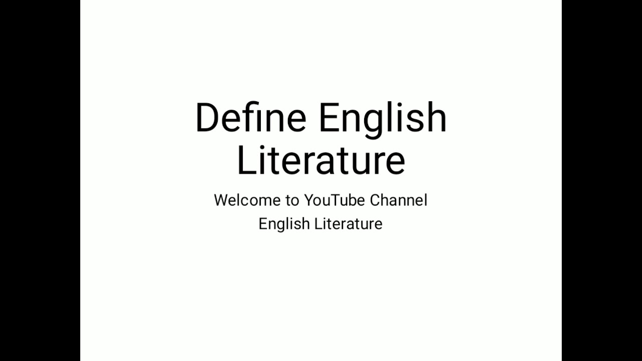 Define English Literature | What is English Literature | explain in Urdu Hindi English