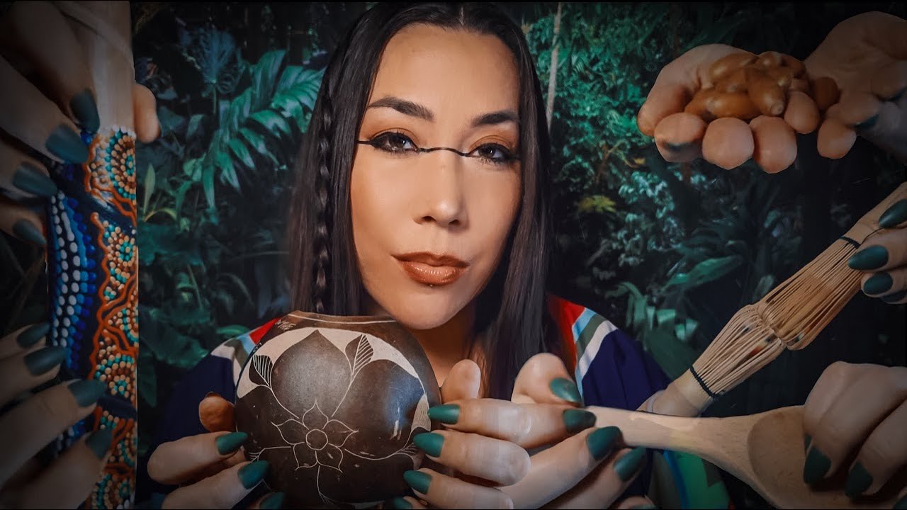 ASMR Soft Singing + Wood Triggers + Forest Ambient