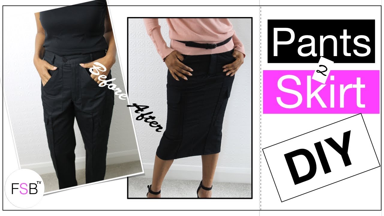 Pants into a Skirt