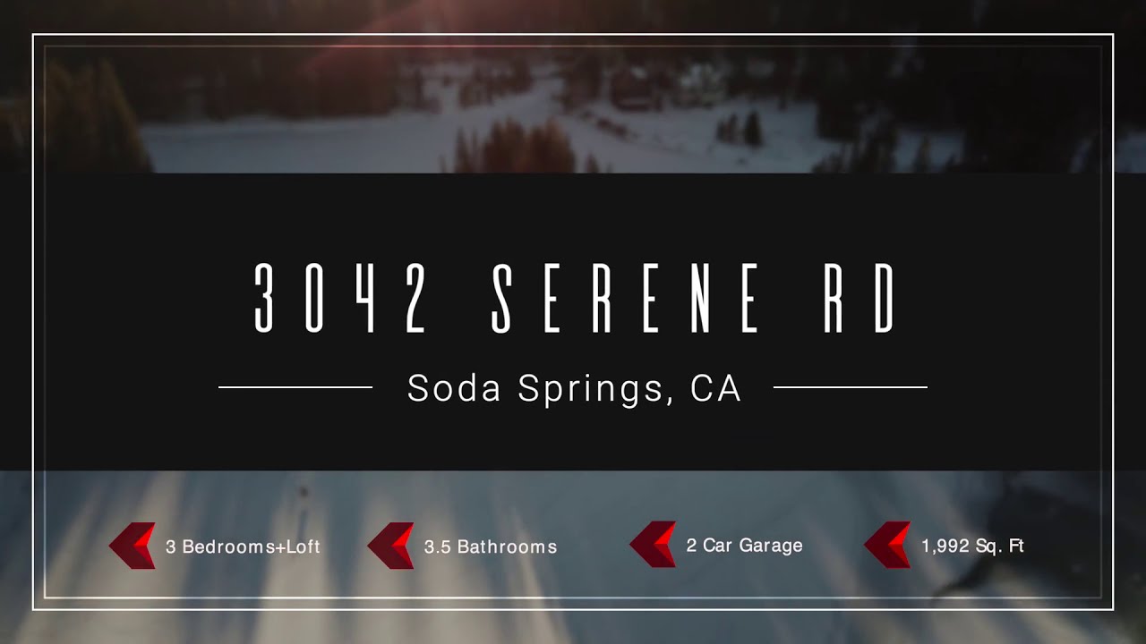 3042 Serene Road, Soda Springs CA 95728 - Serene Lakes, Lake Front Cabin