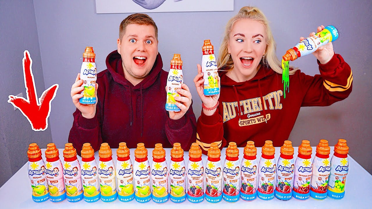 не выбирай СОК АГУША СЛАЙМ ЧЕЛЛЕНДЖ 😱 Лизун из случайных ингредиентов / Juice Slime Challenge