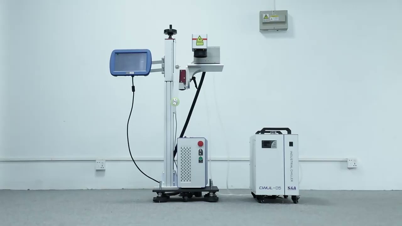 Sensor Encoder UV Laser Online Flying Marking Machine for factory assembly line