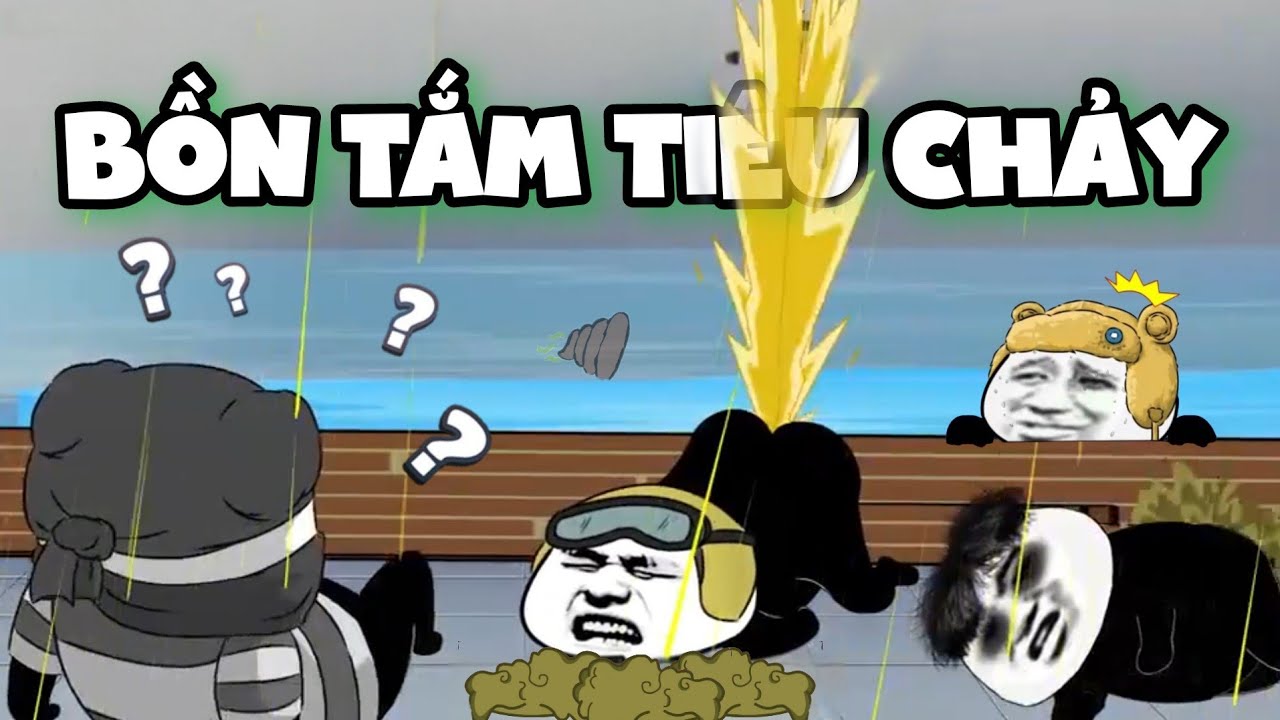 GẤU HÀI HƯỚC - Phần 153: Bồn Tắm Tiêu Chảy | Phim hoạt hình gấu trung quốc mặt bựa siêu buồn cười