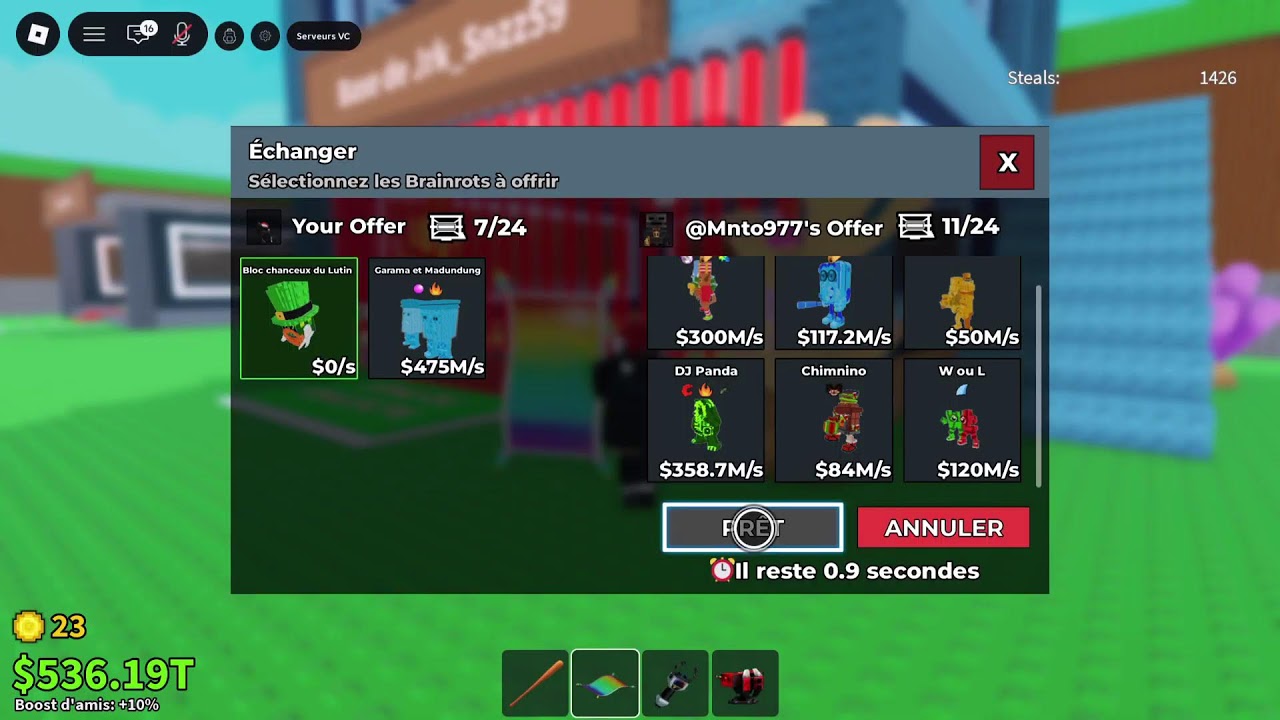 Trade machine on cherche rareté (speudo Nael5646HH)