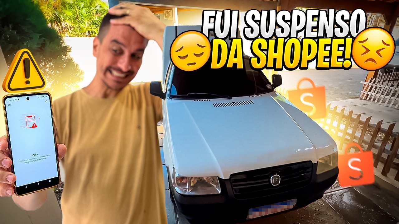 DEU RUIM ❌!  fui SUSPENSO da SHOPEE! (O que aconteceu?) 😱