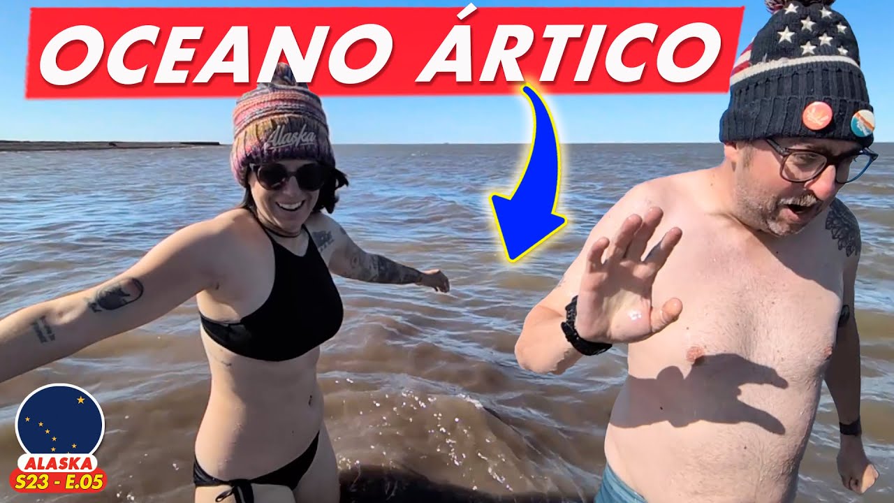 🥶 ASÍ ES BAÑARSE EN EL OCÉANO ÁRTICO EN ALASKA 🐻‍❄️🧊 🇺🇸 ft PABLO IMHOFF - DEADHORSE