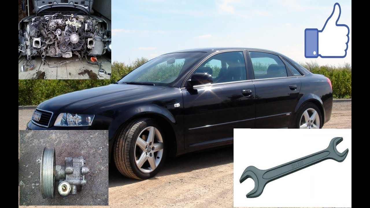 Разбираем своими руками перед на ауди а4 б6,Audi A4 B6 8E, меняем насос гура!