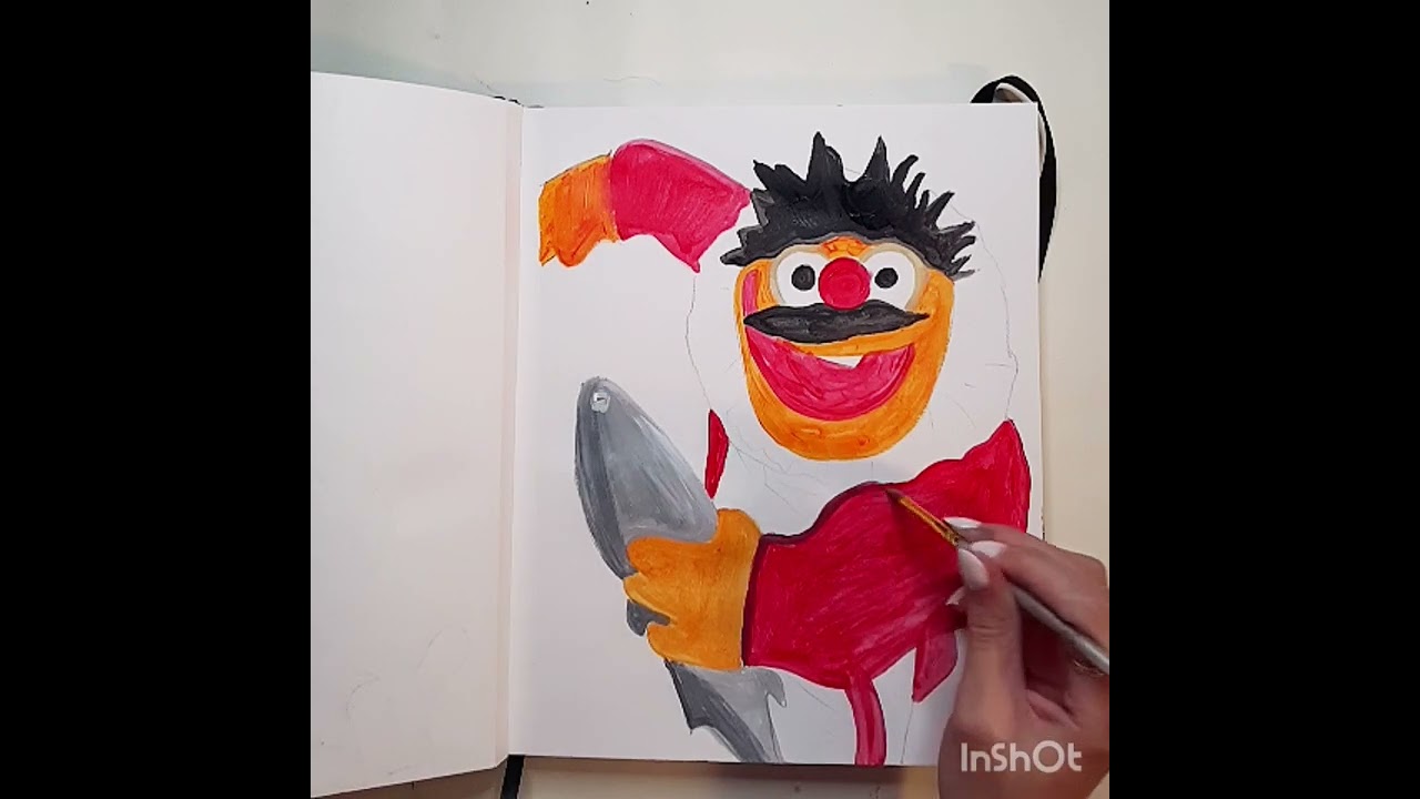 ASMR DRAWING / PAINTING LEW ZEALAND OF THE MUPPETS