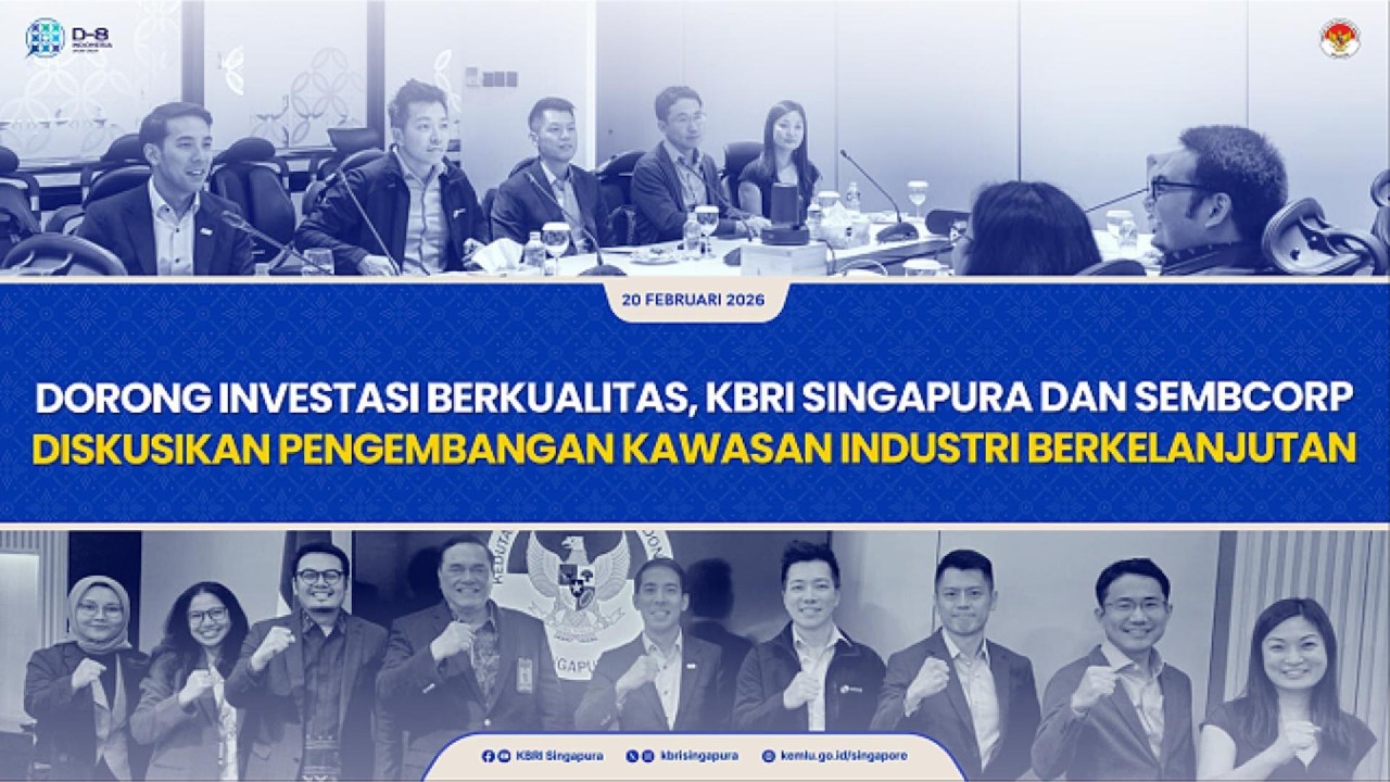 KBRI SINGAPURA DAN SEMBCORP DISKUSIKAN PENGEMBANGAN KAWASAN INDUSTRI BERKELANJUTAN