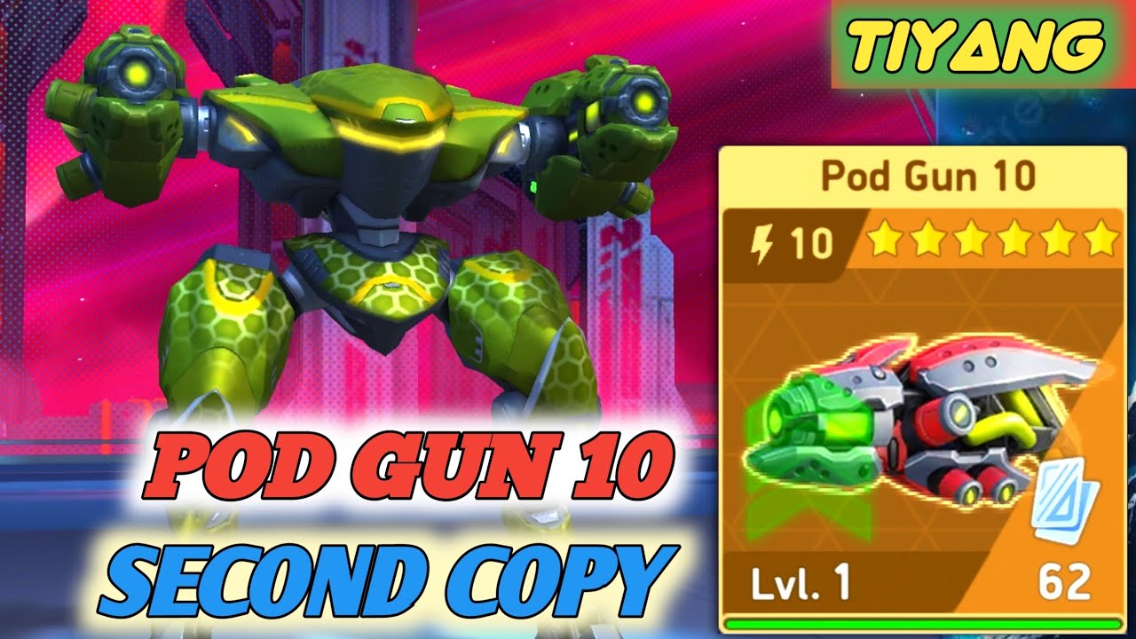 Pod Gun 10 Second Copy Unlock | Pod Gun 10 Gameplay - Mech Arena