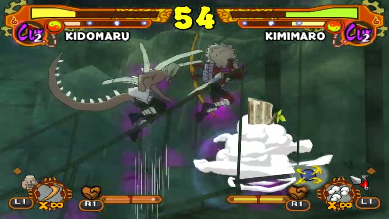 Kidomaru (Curse Mark) vs Kimimaro (Curse Mark) - Naruto Shippuden Ultimate Ninja 5