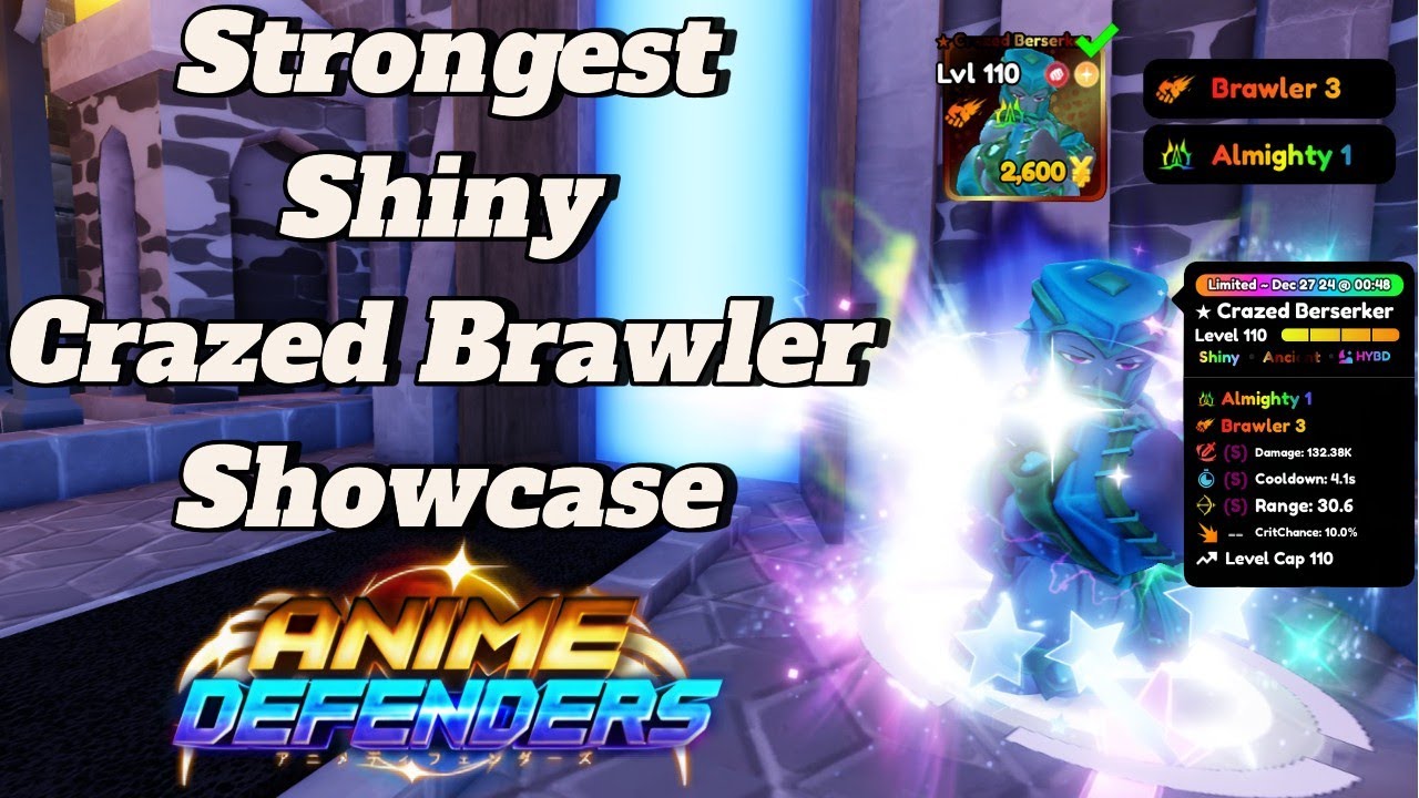 Getting The STRONGEST Crazed Brawler | Anime Defenders