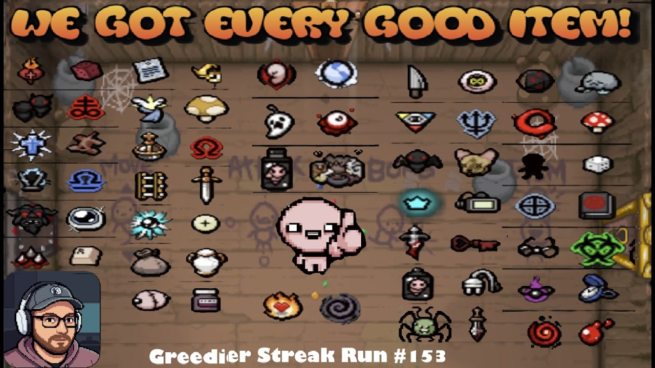 We Got Every Good Item! | Binding of Isaac Repentance Greedier Streak Run 153