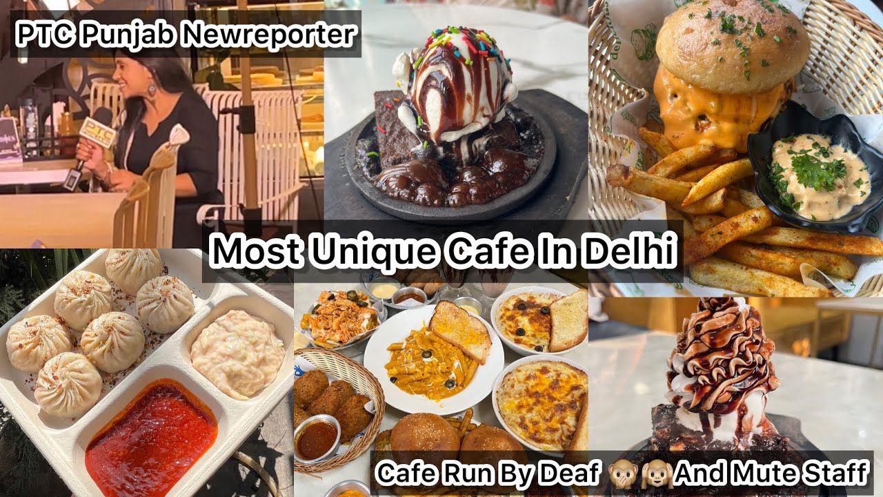 PTC Punjabi Reporter Ne liye Interview | Most Unique Cafe In Delhi | Cafe Run By Deaf And Mute Staff
