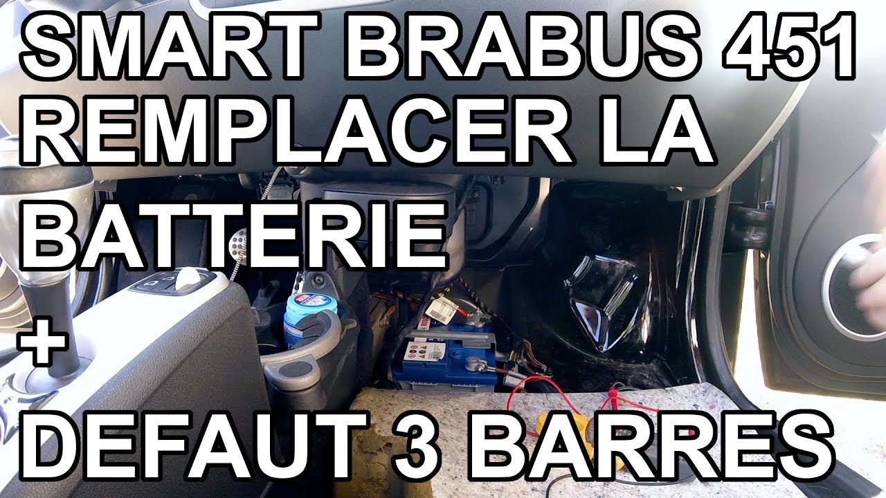 Smart Brabus 451 - Remplacer la batterie et défaut 3 barres