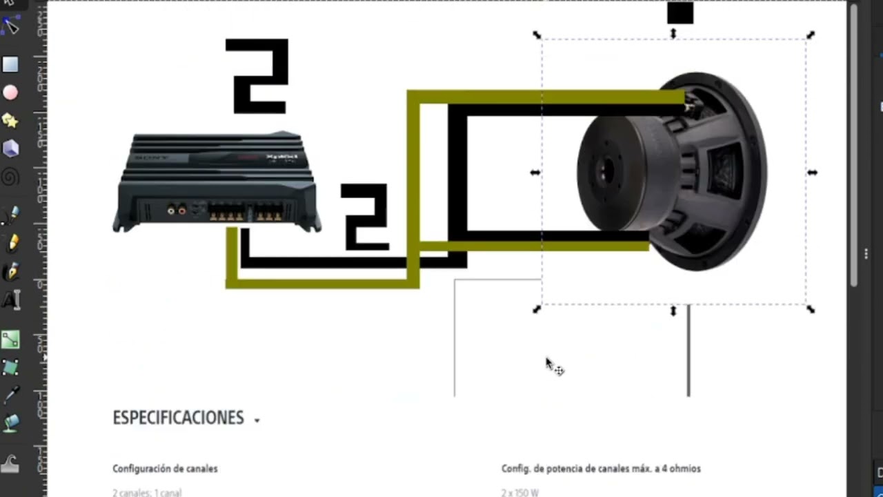 Como conectar un amplificador dos canales a un subwoofer doble bobina