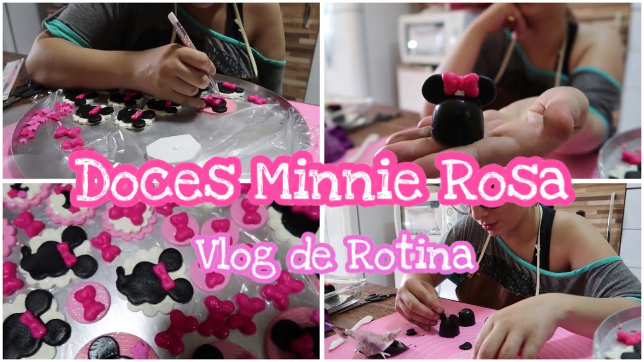 FAZENDO DOCES POR ENCOMENDA - TEMA MINNIE ROSA - VLOG (PARTE 2)