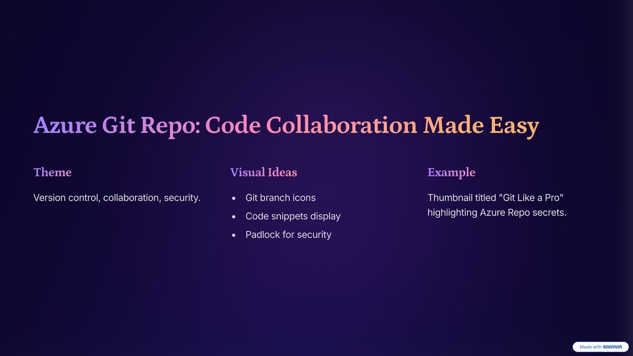 Azure & Azure Devops | Introduction  to Azure Repo, About GIT in Azure | Session 11 |