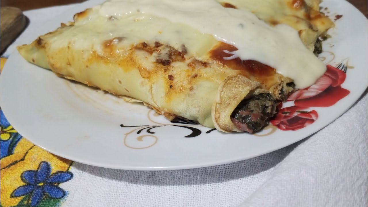 Hoy canelones de acelga con salsa blanca✨