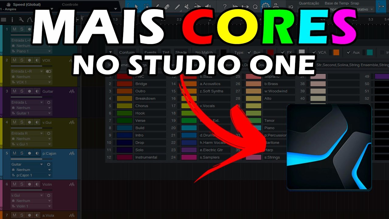 Mais CORES no Studio One | Color Toolbar