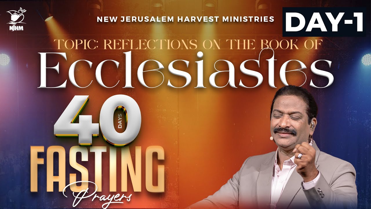 40 Days Fasting Prayers - 2026 | Day-01 | Bishop Dr. V. Rangaraju | 20th Jan 2026 | NJHM