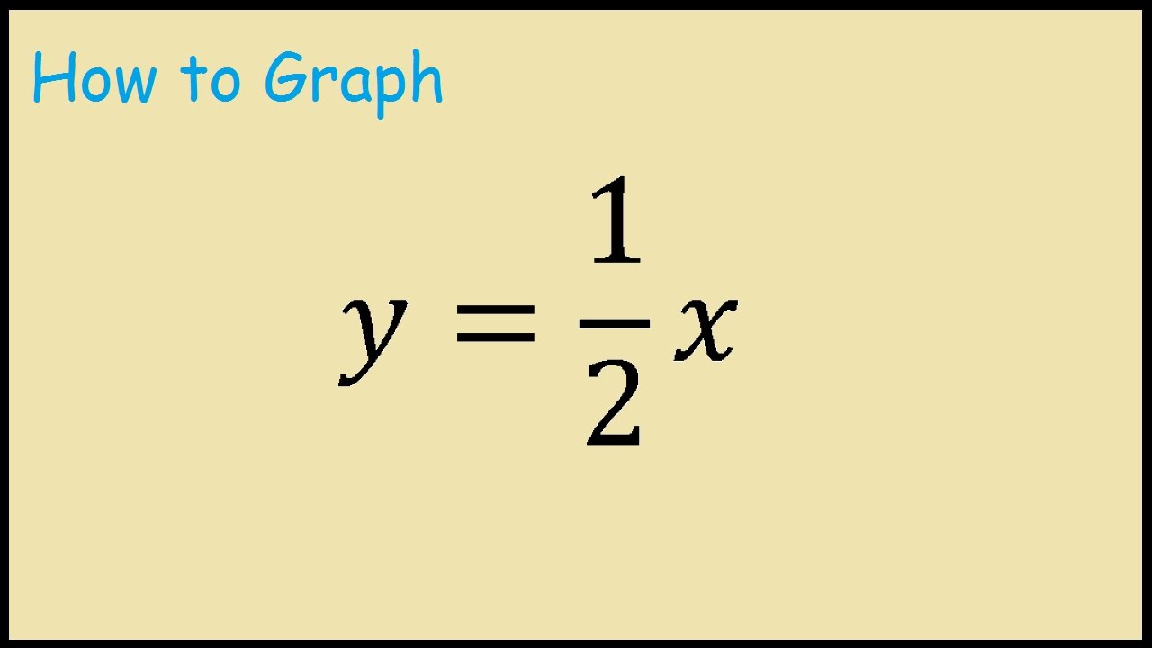 Как построить график y = 1/2x
