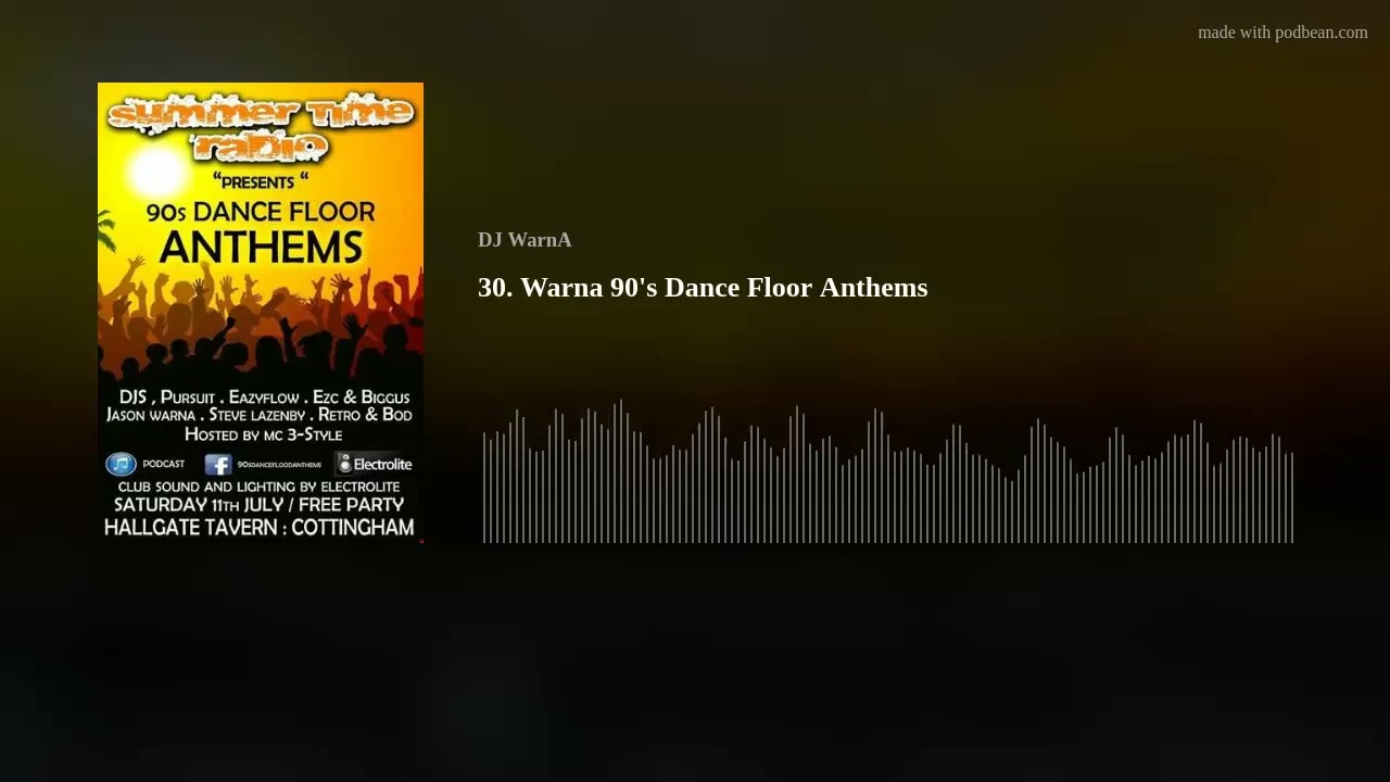 30. Warna 90's Dance Floor Anthems