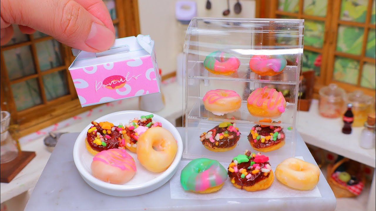 Buy Sweet and Fluffy Miniature Donuts at the Wonderful Tiny Donuts Store | Miniature Hieu's kitchen