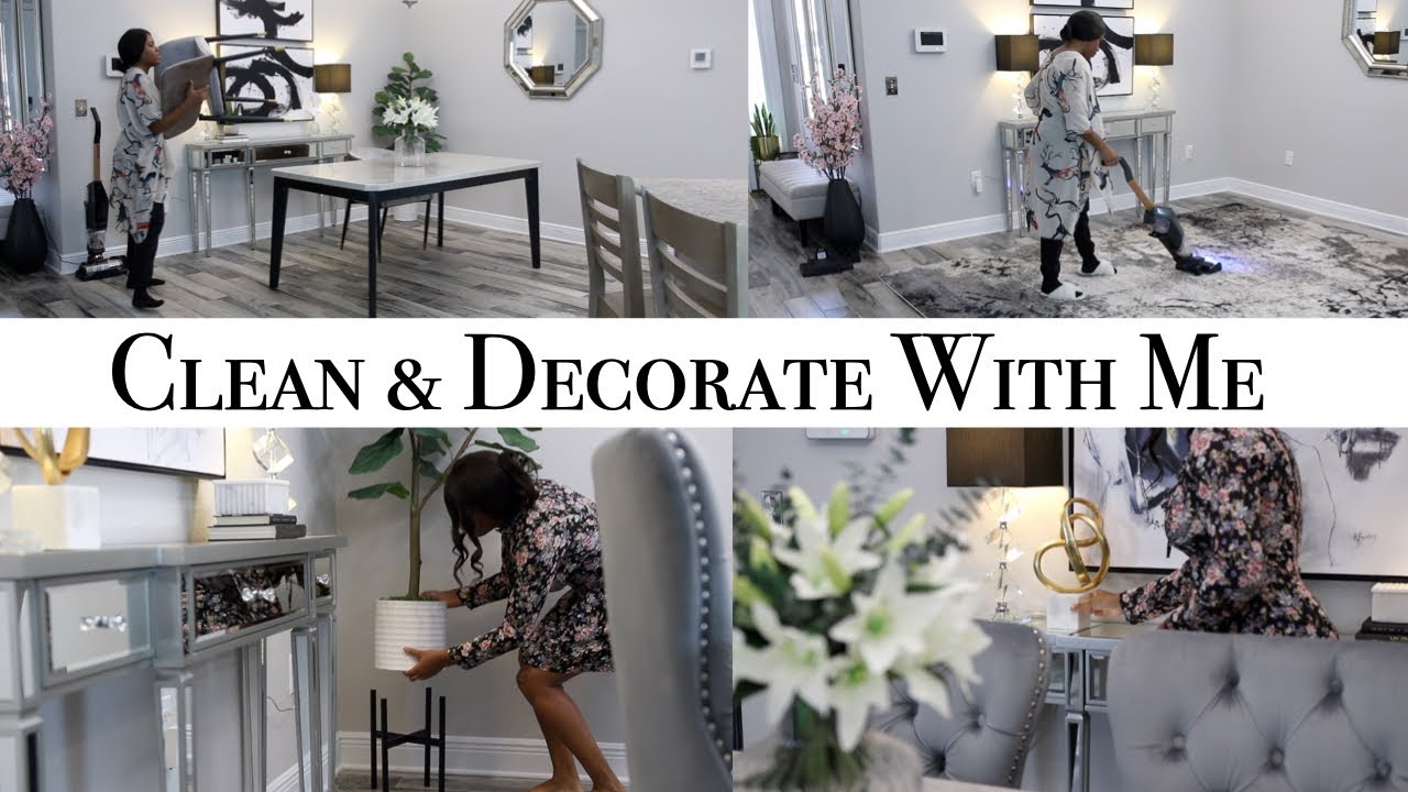 CLEAN AND DECORATE WITH ME | DINING ROOM STYLING 2022